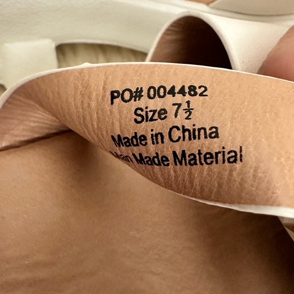 NEW Tru Comfort Foam Platform Chunky Buckle Sandals White Size 7.5 - Picture 9 of 11